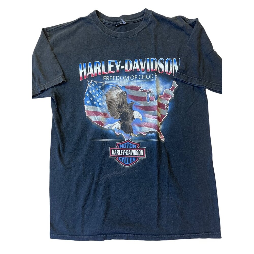 Harley-Davidson Freedom of Choice USA Eagle Ocala FL Mens Large Black Biker